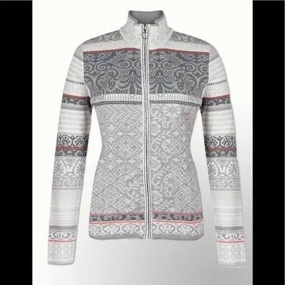 Icelandic Designs Women's Small Chloe Zip Up Sweater Wool Blend Nordic - Picture 10 of 10